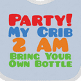thumbnail image 4 of Inktastic Party at My Crib Boys or Girls Baby Bib, 4 of 4