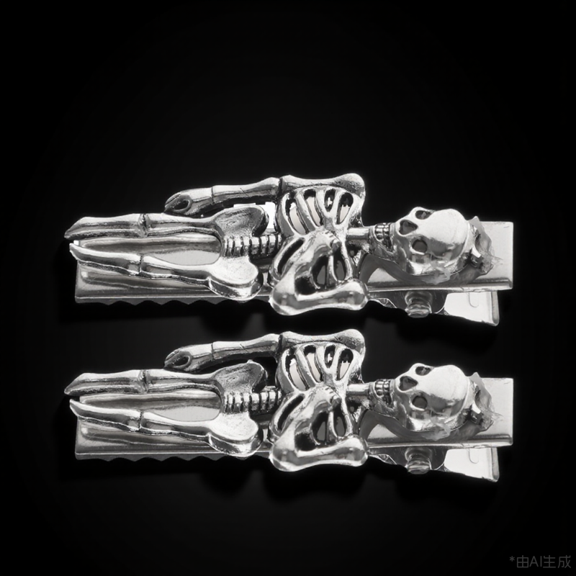 LOLIPPYY 2Pcs Horror Hair Barrettes Hair Accessories Women Costume