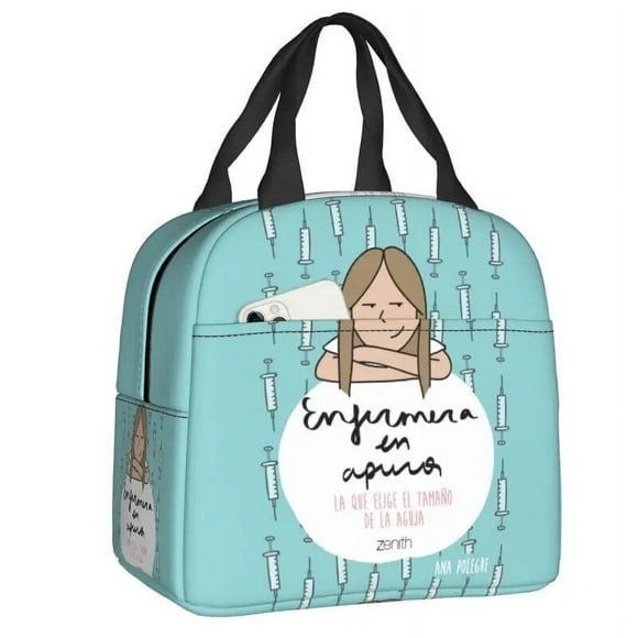 Enfermera En Apuros Doctor Nurse Medical Lunch Bag Waterproof Cooler Thermal Insulated Bento Box For Women Kids Food Tote Bags