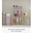 thumbnail image 3 of Yamazaki Home Makeup Organizer - Two Styles, White, ABS Plastic, Flat, Supports 1.98 pounds, Adjustable Tiers, No Assembly, 3 of 7