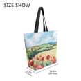 thumbnail image 4 of Large Canvas Bag 13.5x5.1x15 Inch Canvas Bag Shopping Canvas Bag Suitable For Outing Shopping Travel Out Of Large Capacity Storage Red Flowers, 4 of 9