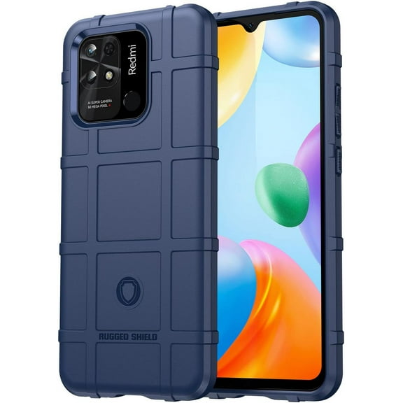 Case for Xiaomi Redmi 10C, Heavy Duty Shockproof Absorption Impact Resistant Protective Phone Case Bumper Rugged Cover for Xiaomi Redmi 10C HD Blue