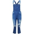 thumbnail image 3 of Sunisery Women Denim Overalls Dungarees Strappy Romper Ladies Jumpsuit Cool Style Ripped Jeans Streetwear, 3 of 6