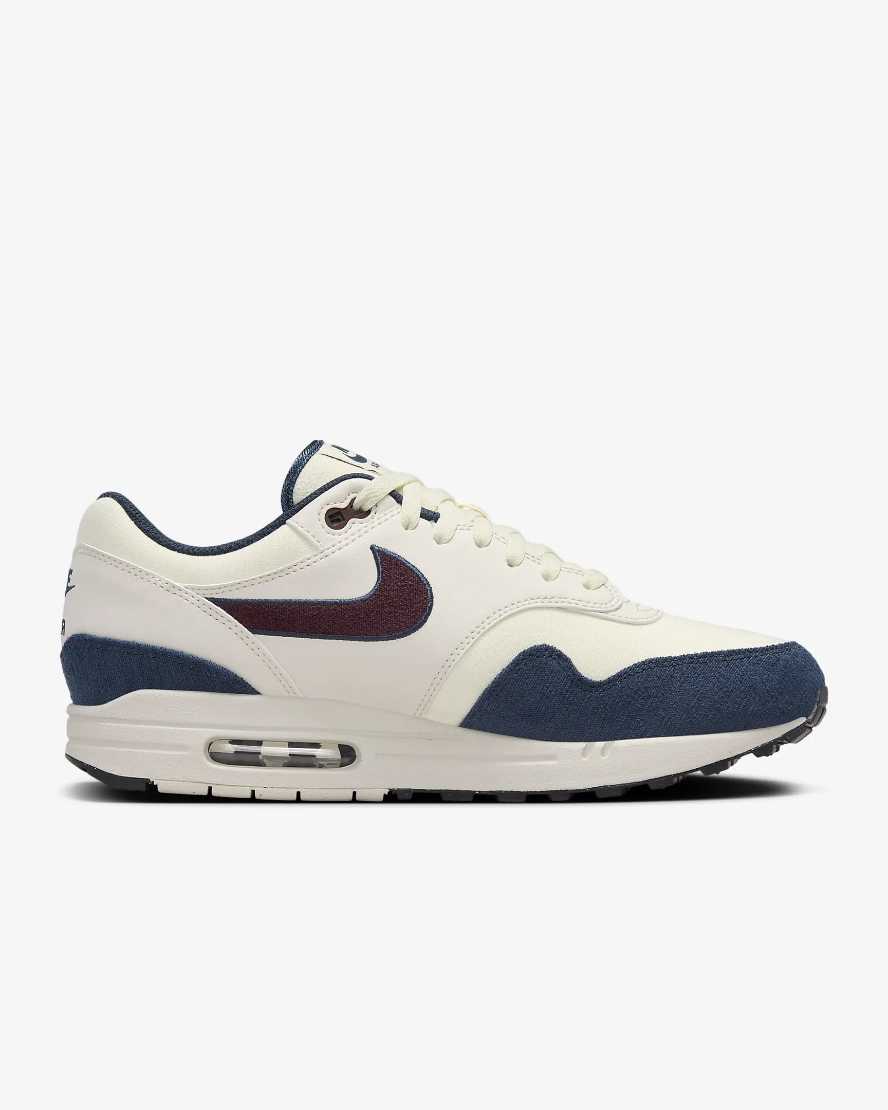 Men's Nike Air Max 1 Coconut Milk/Burgundy Crush (FN6952 103) - 9