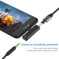 thumbnail image 3 of Gwong Electrónica Portátil 2 en 1 tipo C CARGA COMPLETOR AUDIO Auriculares Adaptador para MIUI HUAWEI, 3 of 7