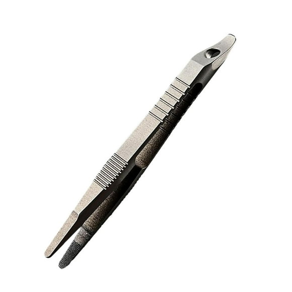 Titanio Aleación Tweeze para mujeres y hombres Ultralight portátiles sosteniendo piezas pequeñas, pequeña ceja de cejas de tweeze para caminar 80 mm