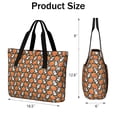 thumbnail image 3 of Tote Bag for Women - Halloween Ghost & Pumpkin Pattern Shoulder Bag - Large Utility Work Duffle Bag with Zipper Handbag for Travel, Work, Sprots, 3 of 5