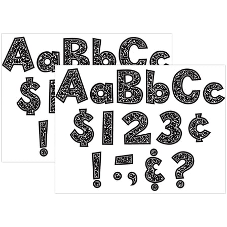 Teacher Created Resources Composition 4" Fun Font Letters Combo Pack, 162 Pieces Per Pack, 2 Packs