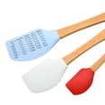 thumbnail image 3 of Cook with Color 3-Piece Heart Spatula Set, Silicone Baking Tools with Wood Handles, Oh My Stars and Stripes Patriotic, 3 of 5
