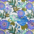 thumbnail image 1 of oneOone Velvet Medium Blue Fabric Florals Craft Projects Decor Fabric Printed By The Yard 58 Inch Wide, 1 of 4