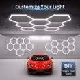 thumbnail image 2 of VFM Hexagon LED Garage Light: 36-Pack Super Bright 33000LM Honeycomb Garage Light, 8 Hex DIY Hexagon Led Lights for Gym Basement Hair Salon, 2 of 10