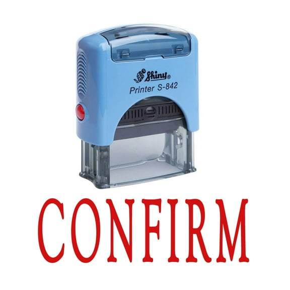 CONFIRM Self Inking Rubber Stamp Custom Shiny Office Stationary Stamp