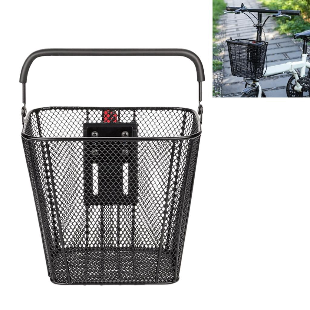 Front Bike Bicycles Metal Baskets Folding Bike Front Storage Basket Cycling Basket for Electric Bikes
