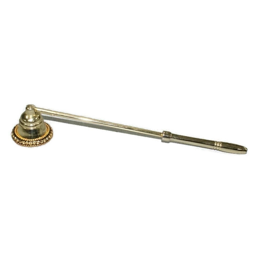 Elegance Heim Concept Candle Snuffer Gold Finish with Amber