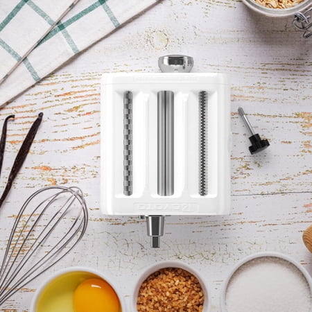Pasta Maker 3-in-1 Attachment for Stand Mixers - Includes Fettuccine and Spaghetti Cutter, Pasta Sheet Roller, and Cleaning Brush