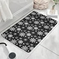thumbnail image 3 of Black Christmas Snowflake Pattern Flannel Non Slip Door Rugs,Washable Door Mats Indoor,Decorative Door Mats,Dirt-Resistant and Absorbent Doormat for Entrance,Bedroom,Kitchen,Bathroom,23.5"x16", 3 of 5