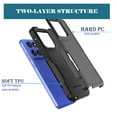 thumbnail image 4 of For Moto G Stylus 5G 2025 Case, Rugged Phone Case for Motorola Moto G Stylus 5G 2025, Njjex Shockproof Protection Heavy Duty Armor Hard Plastic & Rubber 2-in-1 Bumper Cover - Black, 4 of 7