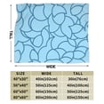 thumbnail image 4 of Blue Abstract Curve Blanket, Fluffy Soft Cozy Blanket Flannel Plush Microfiber Couch Throw, Bedding, 60"x50", 4 of 7
