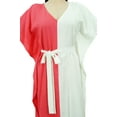 thumbnail image 6 of Bimba Womens Long Rayon 2 Colours Kaftan With Belt Designer Beach Cover Up Caftan Maxi Dress, 6 of 9