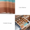 thumbnail image 6 of Placemats Set of 4, Blue Brown Ombre Woven Placemat, Linen Place Mats for Kitchen/Dining Tables, Modern Abstract Gradient Art Washable Table Mats for Party, 6 of 8