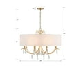 thumbnail image 4 of Crystorama Rollins 8 Light Antique Gold Chandelier - 32"W x 24"H, 4 of 9