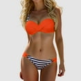 thumbnail image 2 of Women High Waisted Bikini Push Up Two Piece Swimsuits Vintage Swimsuit Two Piece Retro Ruched High Waist Print Bikini Set Cruise Outfits Swimsuit Women Swimsuit Tops For Women Tankini Only Swim Suits, 2 of 5