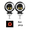 2pcs White & Red LED Light, variant on 2pcs Round 3"inch Angel Eyes LED Light DC10V-60V White/Amber/Red/Blue LED Work Light 3 Inch Portable LED Lights for Offroad UTV ATV UTE, No Battery Required