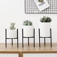 thumbnail image 3 of 2 Piezas Al / Interior Maceta para Macetas, Soportes para Flores, Estantes, Negro, 3 of 8