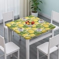 thumbnail image 3 of Yellow Lemon Fruits GreenLeaves Pattern Square Fitted Tablecloth with Elastic Edge,Square Table Cover,Washable Elastic Table Cover for Home Kitchen Party Decor 36"x36", 3 of 6
