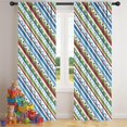 thumbnail image 5 of Blackout Kids Curtains,Colorful Geometric Stripe Pattern Childrens Insulated Curtains Set Of 2,Bedroom Essentials,Toddler Room Decor 42x84in(106x213cm), 5 of 5