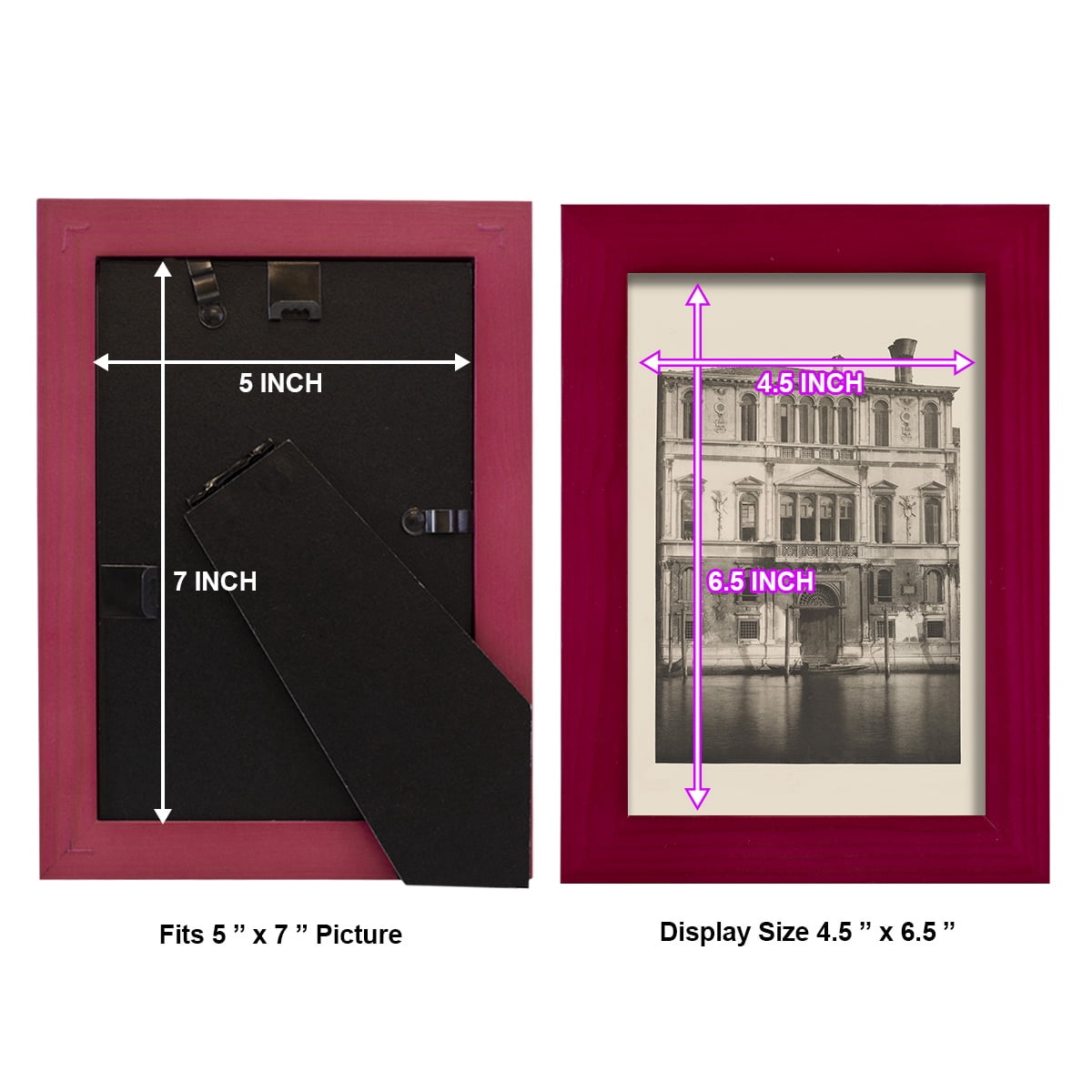Vintage Views of Venice I - Framed Print w/glass - Cherry Red