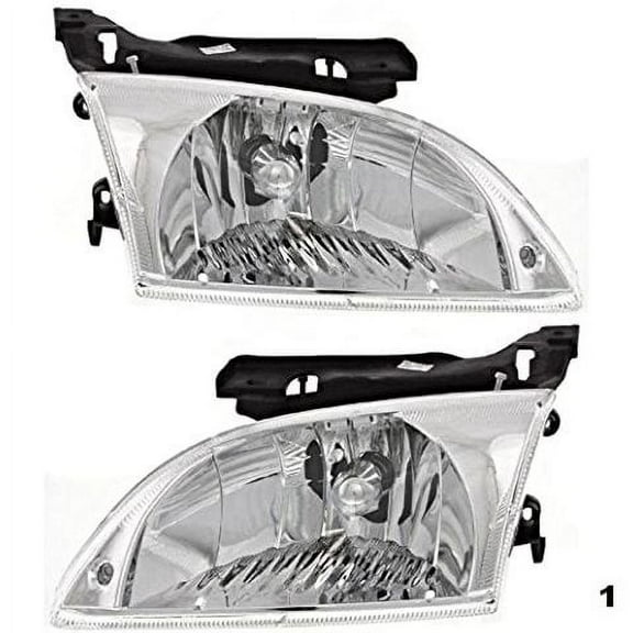 Fits 00-02 Cavalier Left & Right Headlamp Assemblies (Pair)