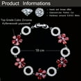 thumbnail image 6 of CZ Crystal Colorful Flower Charm Bracelets for Women Costume Jewelry, 6 of 9