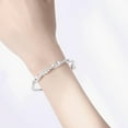 thumbnail image 3 of Women Fashion 925 Sterling Silver Bangles Bracelets Ladies Cross Twisted Adjustable Handmade Bracelets Simple Bangle Bracelet for Mom Wife Mothers Day Valentine Gift, 3 of 6