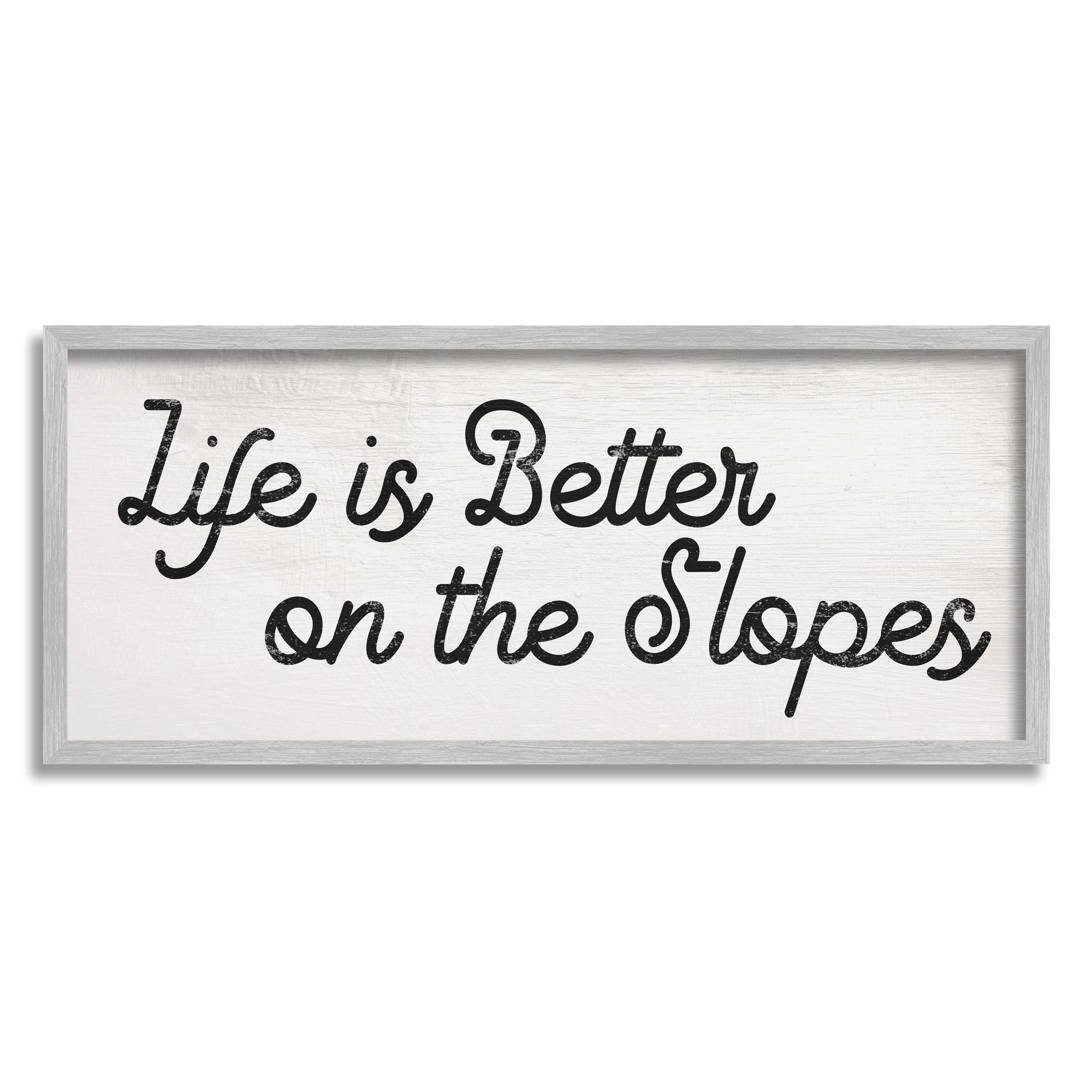 Stupell Industries Life's Better on the Slopes Phrase Ski Sport, 30 x 13, Design by Daphne Polselli
