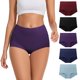 thumbnail image 1 of Ropa interior de algodón ALLBASE para mujer, cintura alta, paquete de 5 unidades, 3XL, 1 of 6