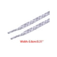 thumbnail image 3 of INSPIRE CHIC Checkered Striped Sneaker Shoe Lace Color Grid Flat Shoelaces 1 Pair Grey 140cm/55.1'', 3 of 4