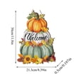 thumbnail image 2 of Halloween Pumpkin Welcome Hanging Sign, Fall Wooden Decor with Maple Leaf & Sunflower, Farmhouse Ornament for Porch & Wall, 2 of 5