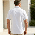 thumbnail image 4 of Cmfcve Work Shirts for Men Short Sleeve Button Down Shirts Point Collar Casual Classic Summer Tops with with Double Chest Pockets, 4 of 8