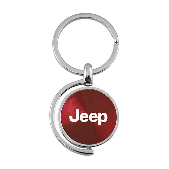 Jeep Spinner Key Ring (Burgundy)