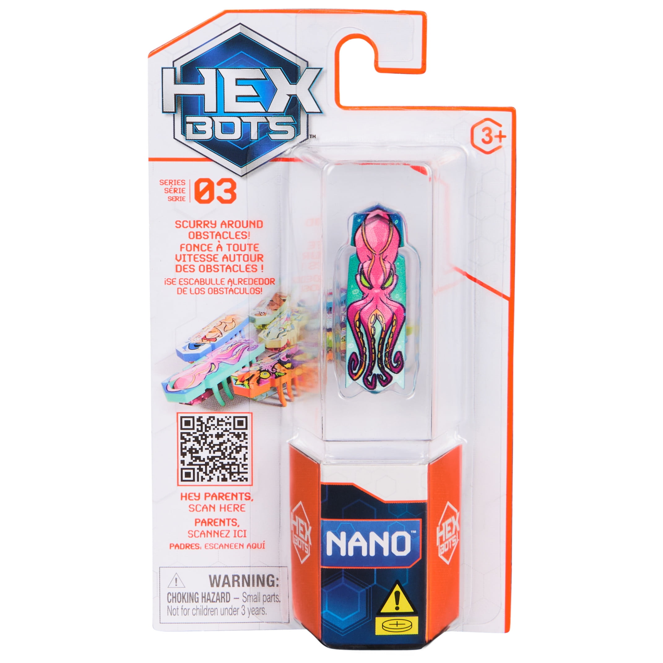 HEX BOTS Nano Single, Autonomous Mini Robot Toys with Vibration Technology, Ages 3 & Up