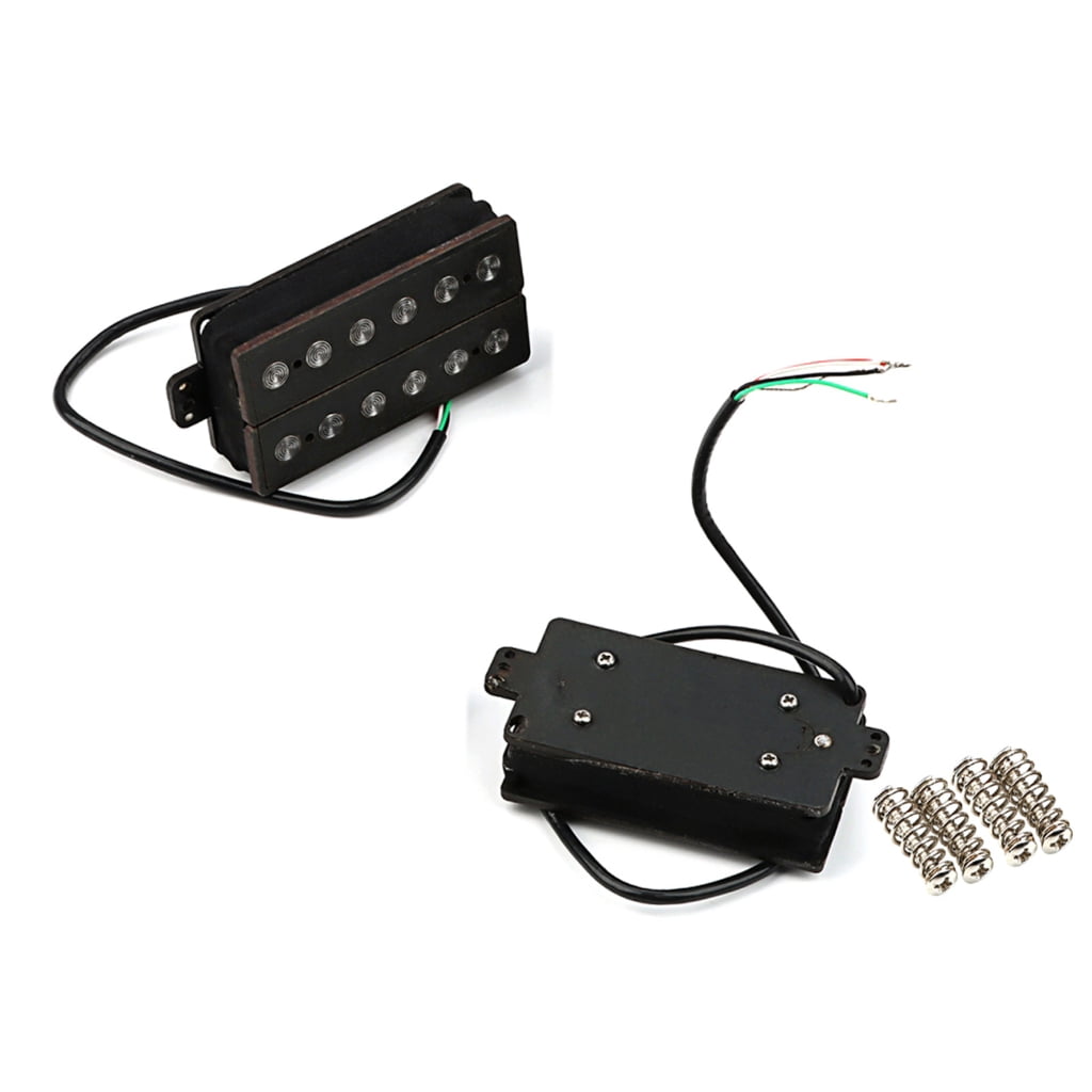 BQBQERT Electric Guitar for Guitar Part Double Coil Pickups Replacement Double Coil Pickups Neck Bridge Replacements Accessory