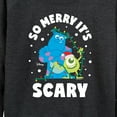 thumbnail image 3 of Monsters Inc - So Merry Its Scary - Women's Lightweight French Terry Long Sleeve Shirt, 3 of 5