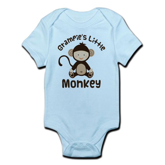 CafePress - Grampie Grandchild Monkey Infant Bodysuit - Baby Light Bodysuit