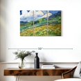 thumbnail image 3 of Elephant Stock Landscape From Saint Remy Wall Art - Horizontal Multi Panel Canvas - Living Room Wall Decor - Nature Multi Panel - White And Blue Decor By Vincent Van Gogh - 33" x 20", 3 of 8