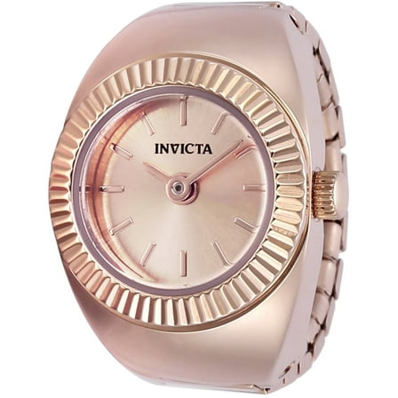 Invicta 48948 Women's Mini Angel Quartz Rose Gold Dial Ring Watch