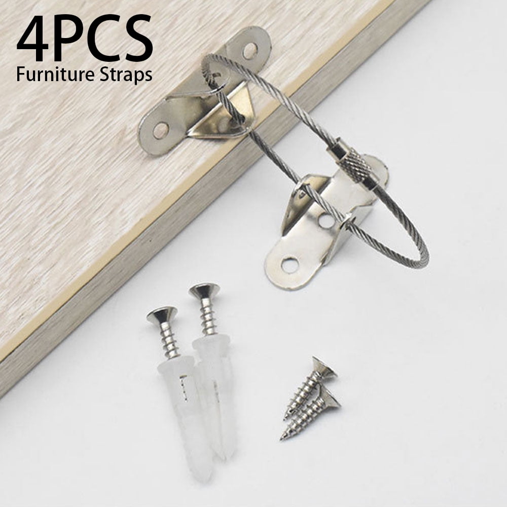 ODOMY 2pcs Furniture Straps for Baby Proofing Metal Child Proofing