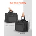 thumbnail image 3 of VEVOR Rolling Laptop Bag, Fits Up to 17.3 Inch Laptop, Wheeled Briefcase, Roller Computer Tote Bag with Wheels & Telescoping Handle, Laptop Case for Work Travel Business Office, Women & Men (Black), 3 of 9