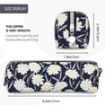 thumbnail image 3 of Cauagu Daisies Flowers Print Leather Pencil Pen Case - Stationery Bag Portable Stationery Bag Big Capacity Pencil Pouch Cosmetic Organizer Bag for Men & Women, 3 of 7
