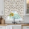 thumbnail image 3 of Swag Valance Curtains for Windows, Nautical Vintage Light Filtering Kitchen Curtains with Rod Pocket, Wooden Boards Anchor Sailing Retro Window Treatment Valances for Living Room, 28x36 - 2 PCS, 3 of 9